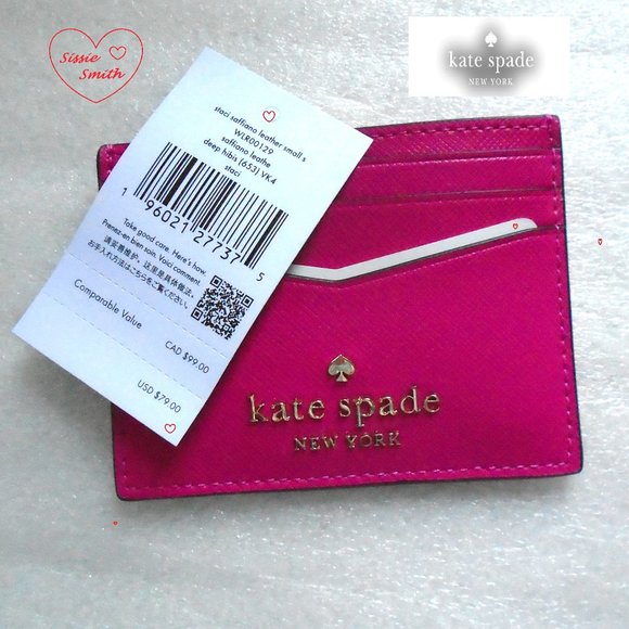 kate spade Handbags - ♠️ Kate Spade ♠️ Deep Hibiscus Staci Small Slim Card Holder